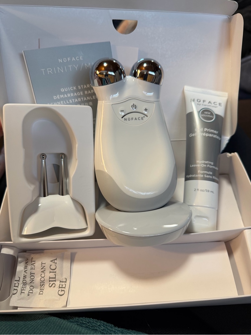 NuFace Trinity Mini Facial Toning Device - White & Silver